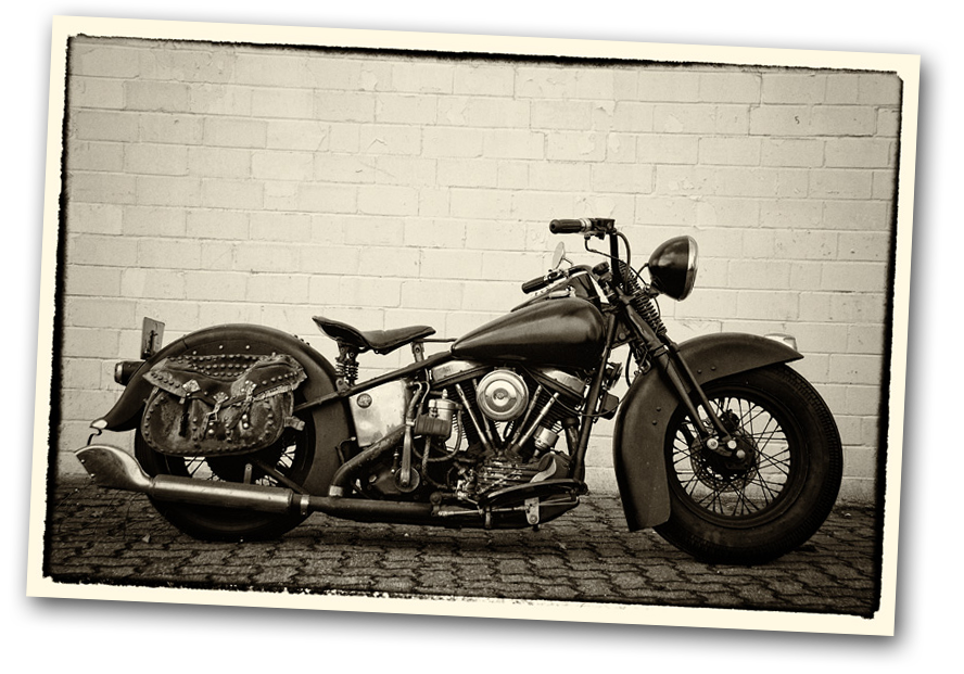 Harley-Davidson Custom Bikes - Nostaligisches Harley Bild